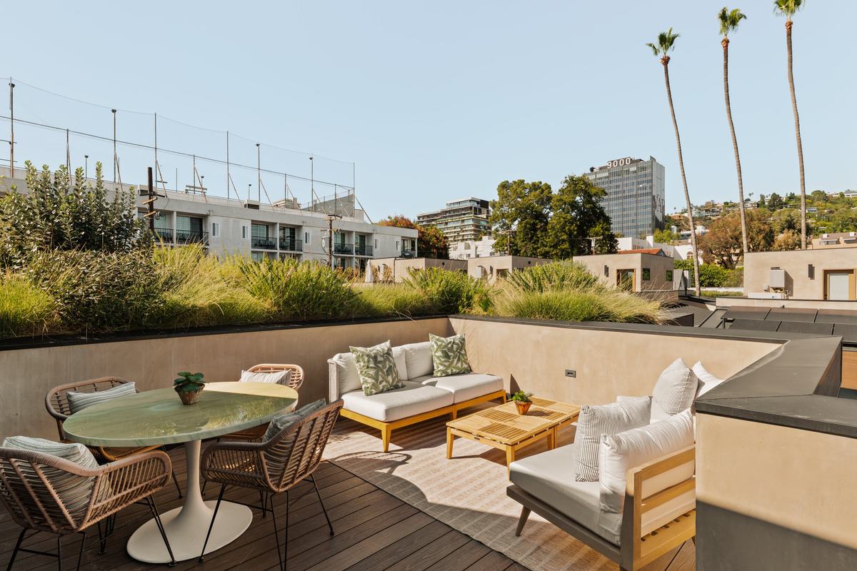 917 Hilldale Avenue, West Hollywood, CA 90069: Roof deck by day